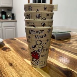 Set of 4 sketchbook Mickey cups